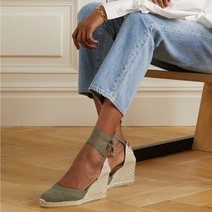 Brand New Never Worn Castaner Carina Wedges in Olive